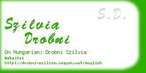 szilvia drobni business card